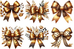 Golden Bow Clipart Bundle - CraftNest - Digital Crafting and Art