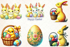 Yellow Easter Clipart Bundle - CraftNest - Digital Crafting and Art