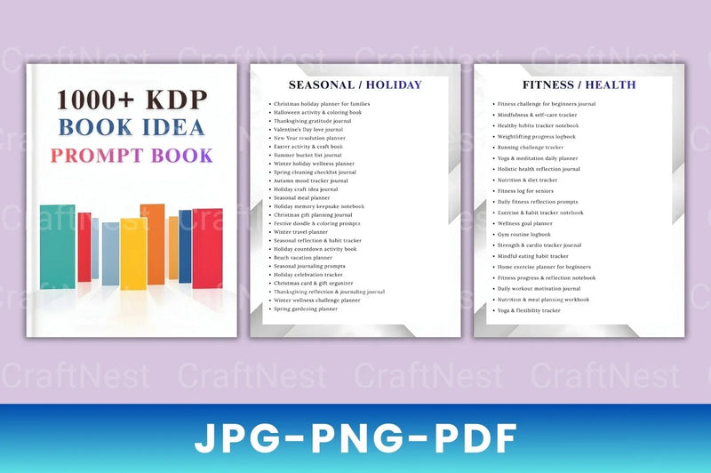 Creative KDP Book Idea Prompt Guide - CraftNest - Digital Crafting and Art