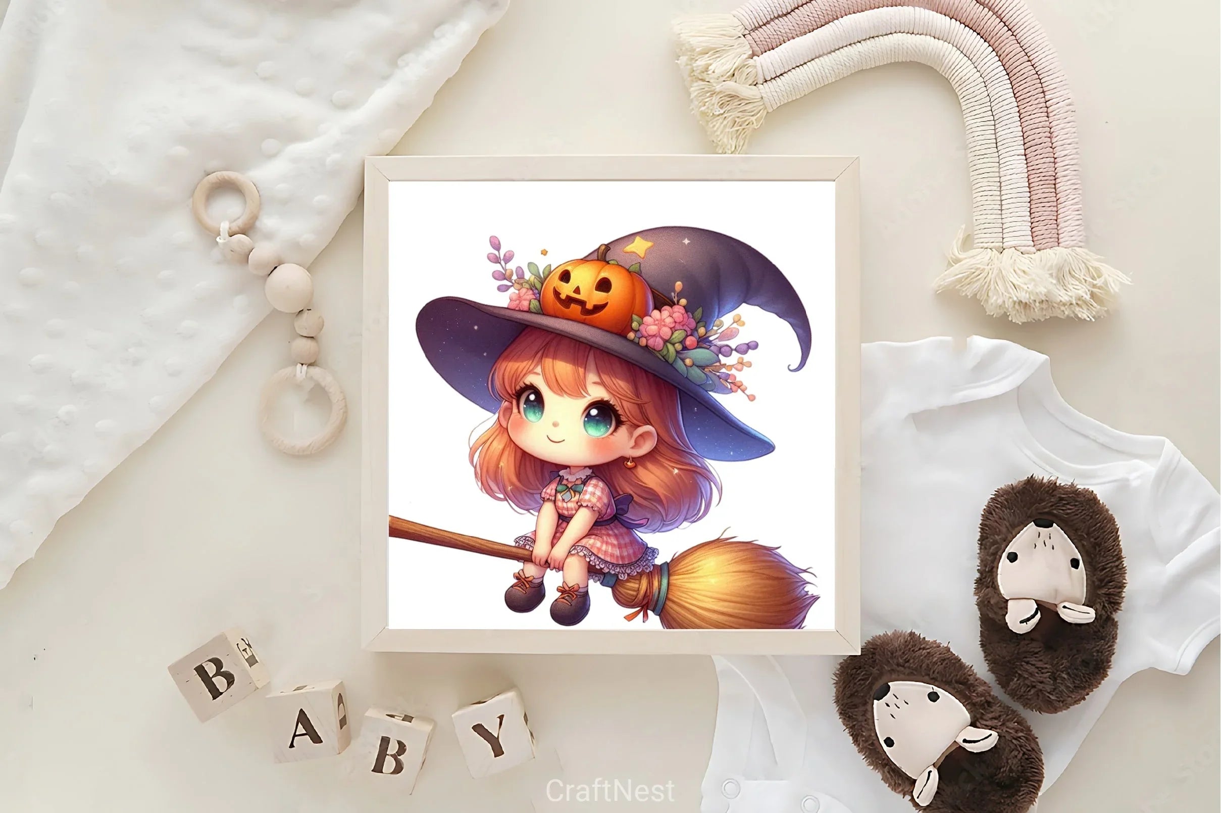 Cute Witch Halloween Clipart Bundle - CraftNest - Digital Crafting and Art