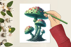 Magic Mushroom Halloween Clipart Bundle - CraftNest - Digital Crafting and Art