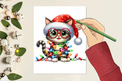 Christmas Cat Clipart Bundle 4 - CraftNest - Digital Crafting and Art