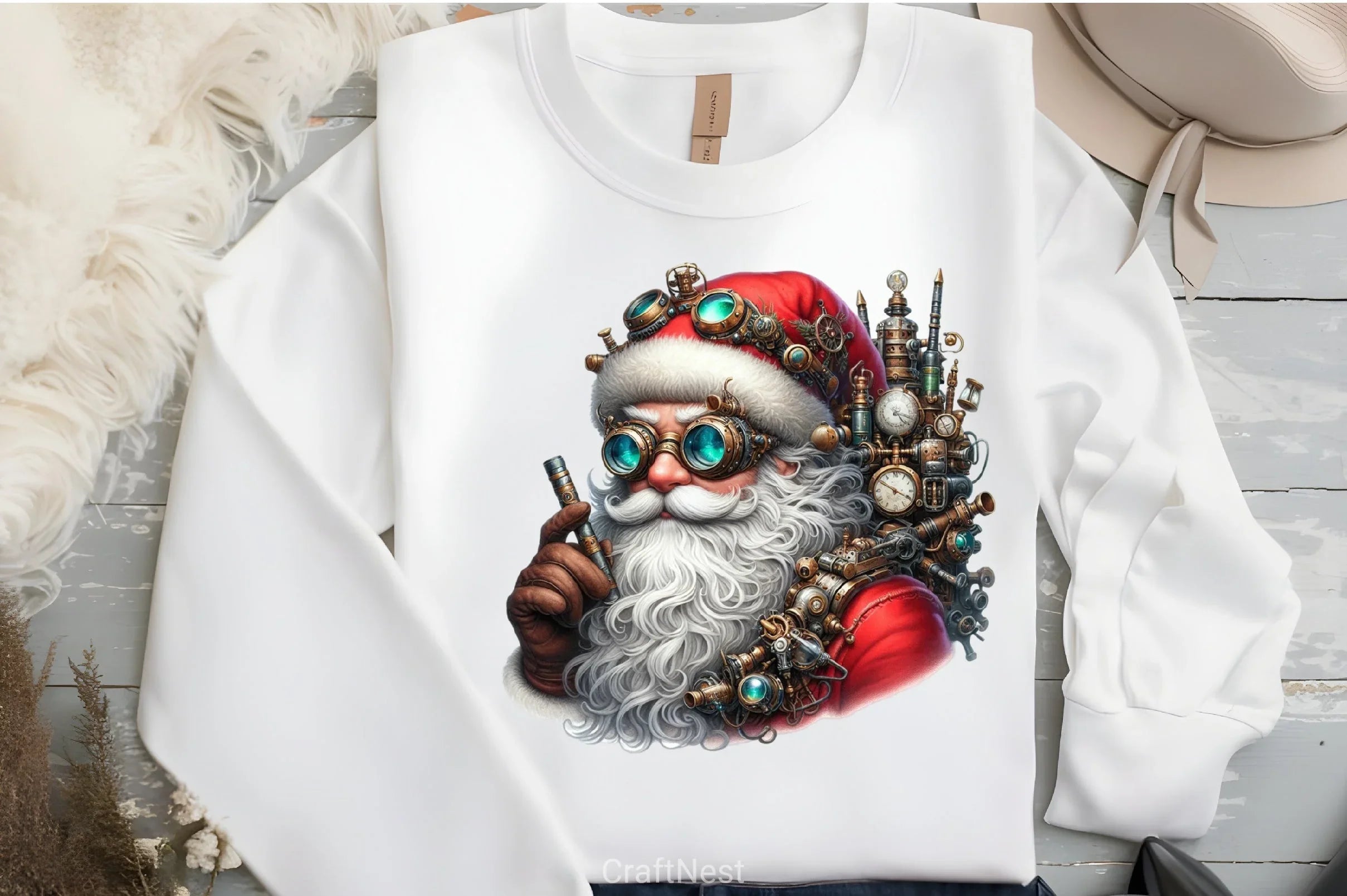 Steampunk Christmas Clipart Bundle - CraftNest - Digital Crafting and Art