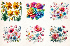 Spring Flower Clipart Bundle 2 - CraftNest - Digital Crafting and Art
