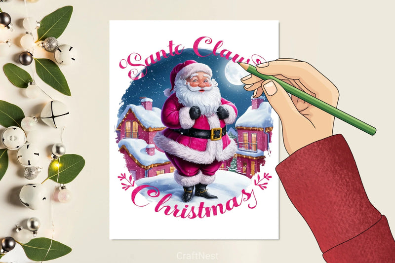 Vintage Santa Clipart Bundle 2 - CraftNest - Digital Crafting and Art