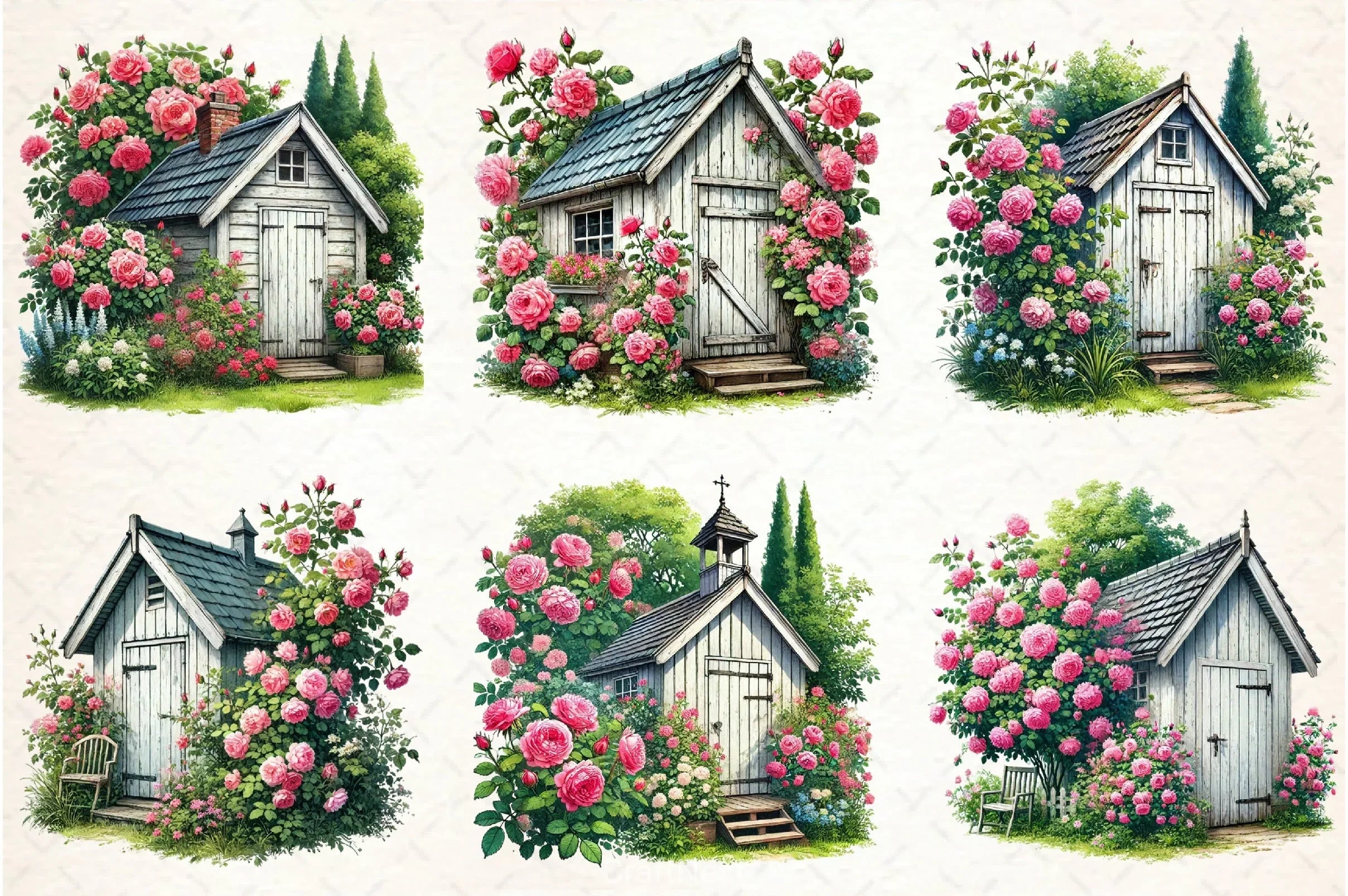 Spring Garden Shed Clipart Bundle - CraftNest - Digital Crafting and Art