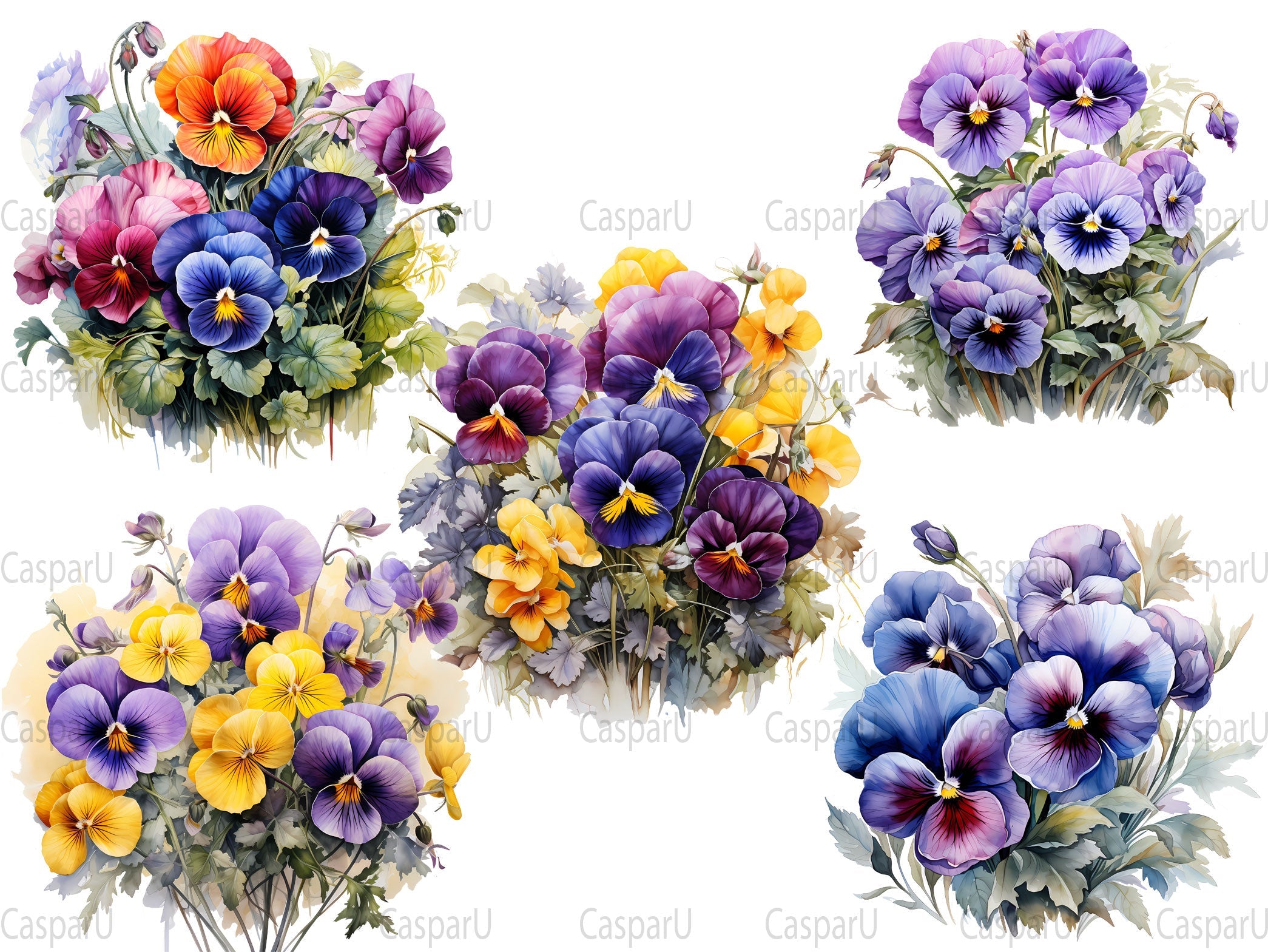 Pansy Palette In Fall Clipart - CraftNest
