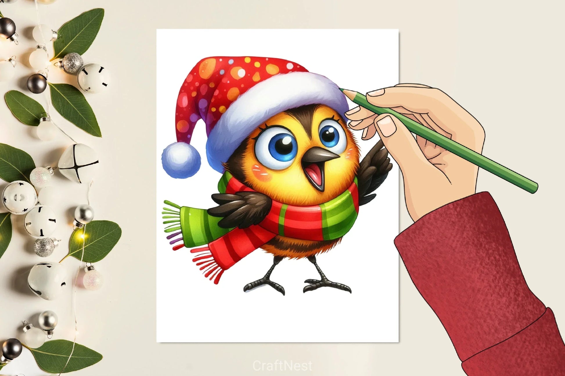 Christmas Bird Clipart Bundle 1 - CraftNest - Digital Crafting and Art