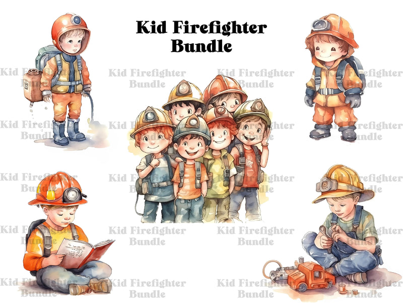 Kid Firefighter Clipart - CraftNest