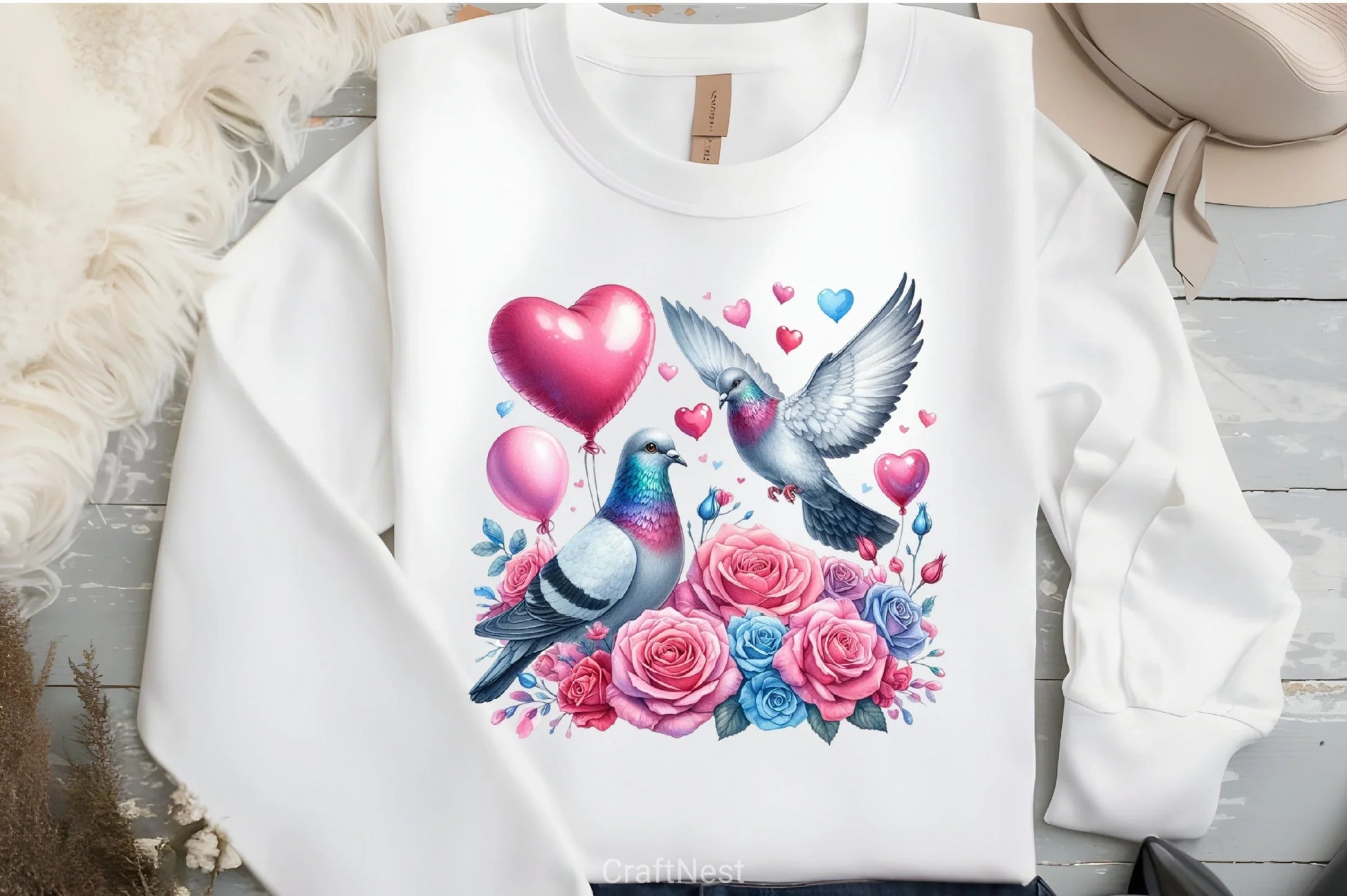 Valentine Doves Clipart Bundle - CraftNest - Digital Crafting and Art