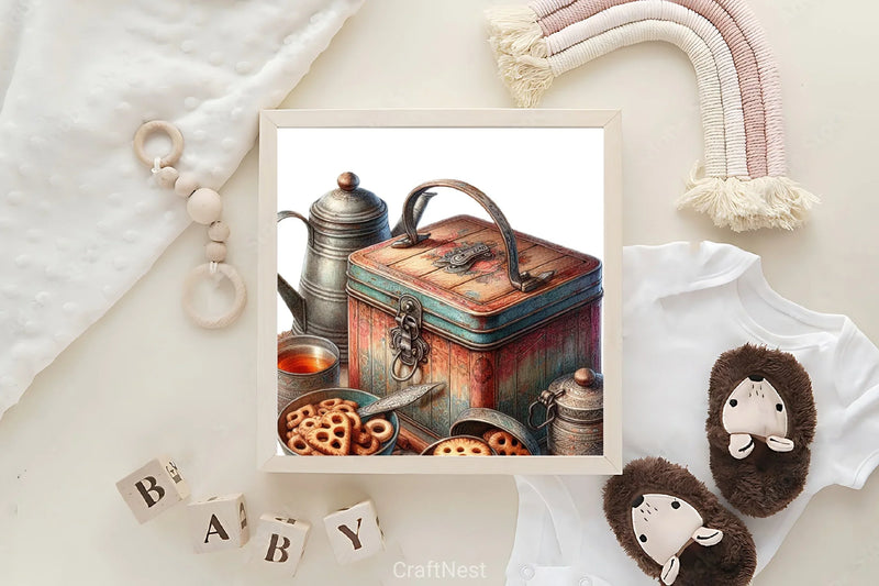 Vintage Tin Clipart Bundle - CraftNest - Digital Crafting and Art