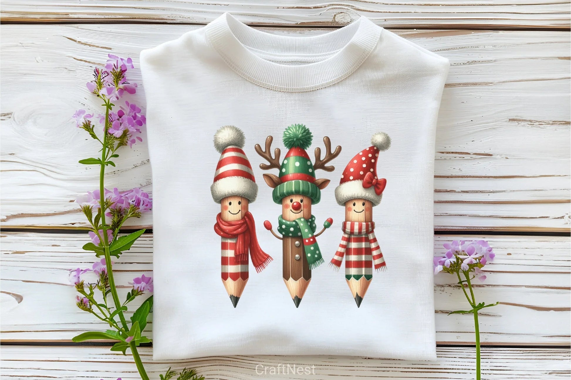 Christmas Winter Pencils Clipart Bundle - CraftNest - Digital Crafting and Art