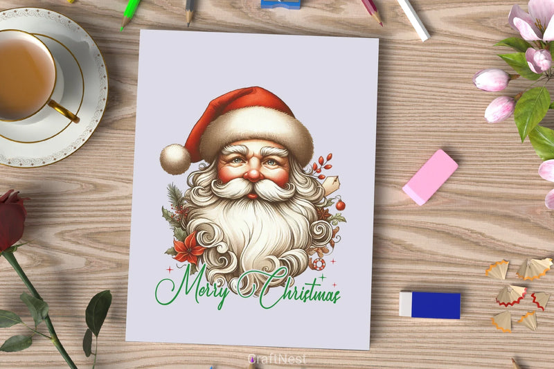 Retro Christmas Clipart Bundle 7 - CraftNest - Digital Crafting and Art