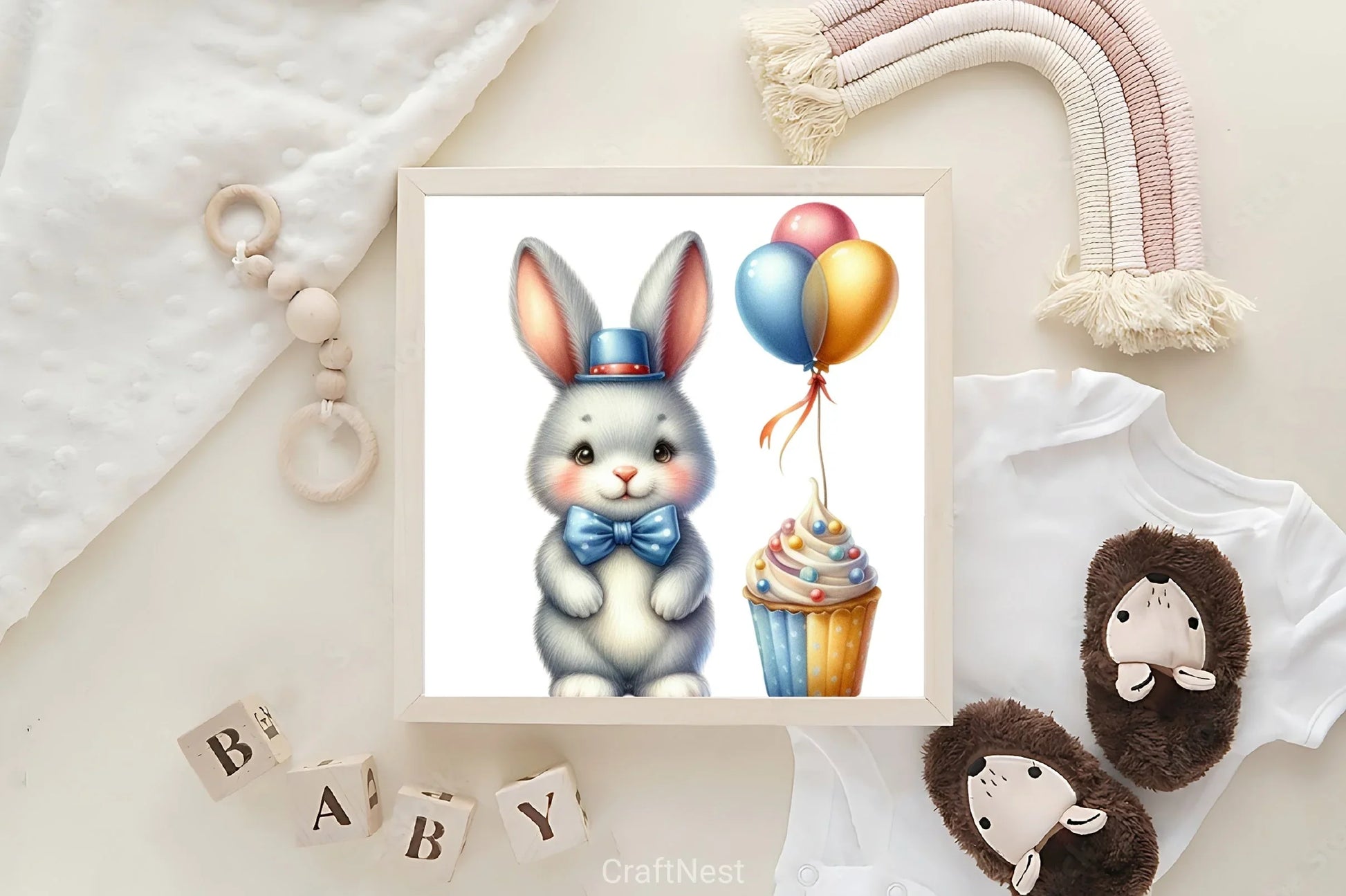 Birthday Bunny Clipart Bundle - CraftNest - Digital Crafting and Art