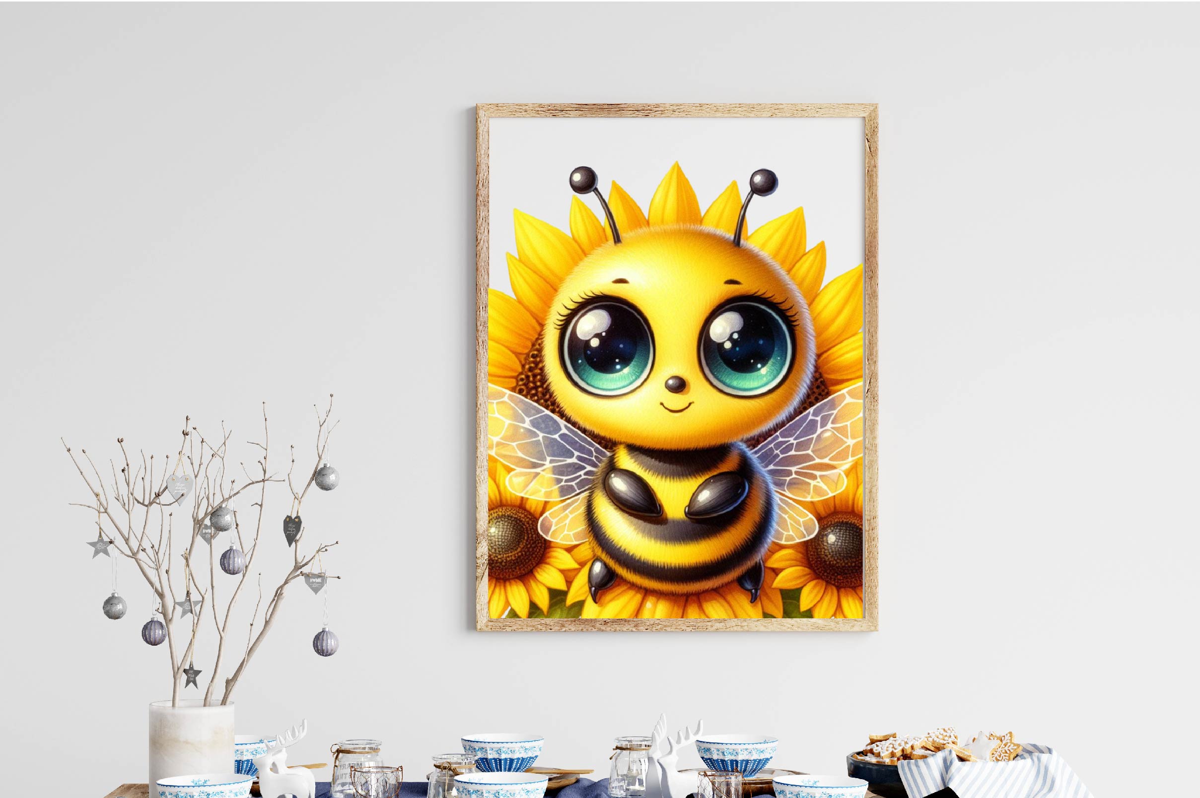 Bee With Sunflower Clipart Bundle - CraftNest - Digital Crafting and Art