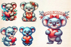 Valentine Koala Clipart Bundle 2 - CraftNest - Digital Crafting and Art