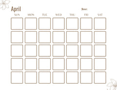 Blank Monthly Calendar KDP Planner - CraftNest - Digital Crafting and Art
