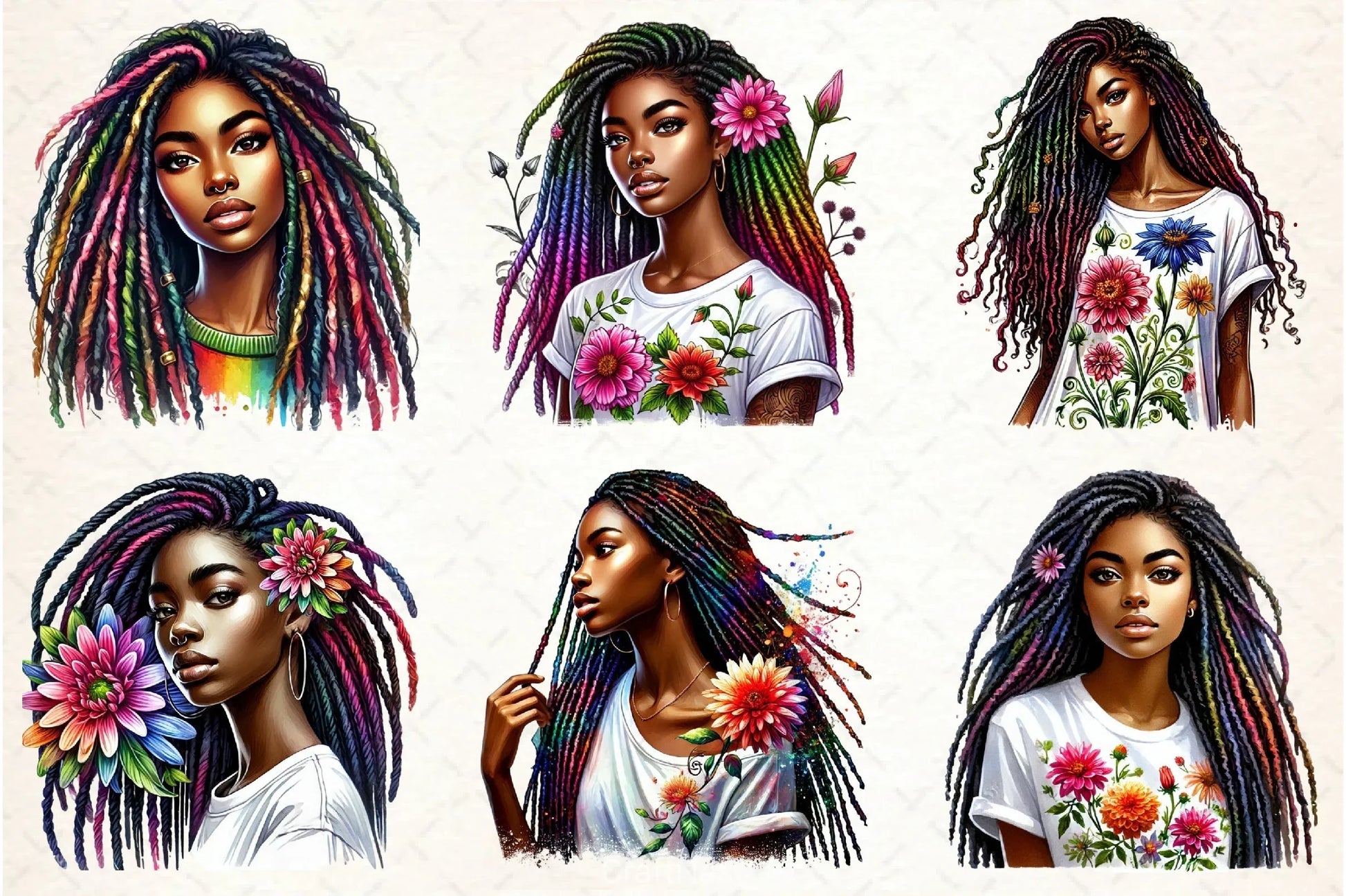 Black History Month Girl Clipart Bundle 1 - CraftNest - Digital Crafting and Art