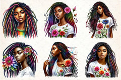 Black History Month Girl Clipart Bundle 1 - CraftNest - Digital Crafting and Art