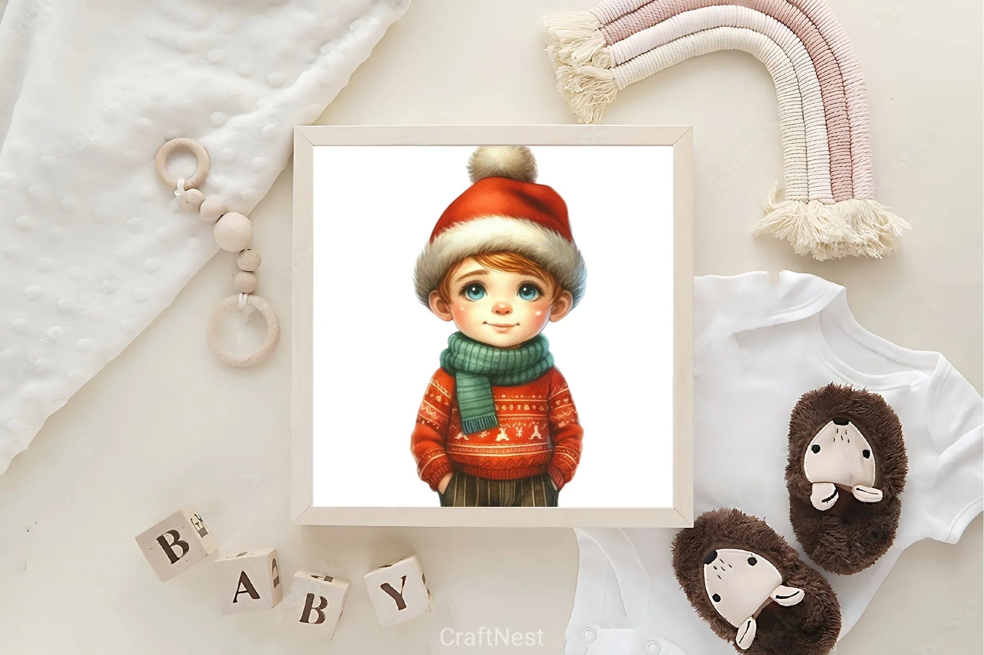 Retro Christmas Boy Clipart Bundle - CraftNest - Digital Crafting and Art