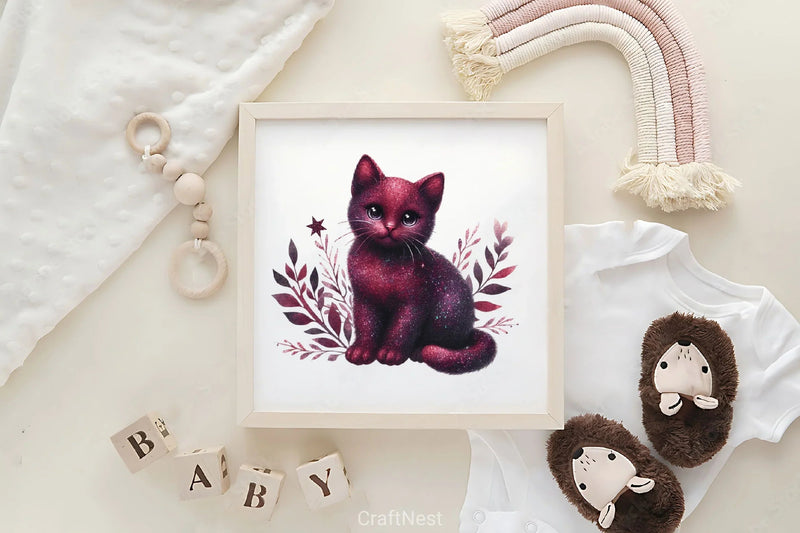 Glitter Cat Clipart Bundle - CraftNest - Digital Crafting and Art