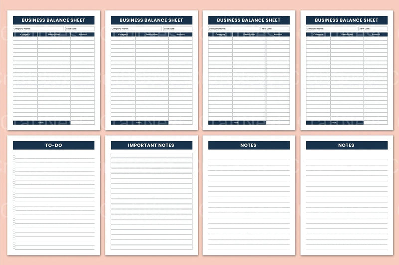 Business Balance Sheet Overview - CraftNest - Digital Crafting and Art