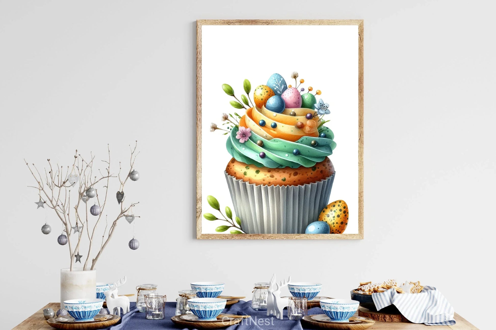 Cute Easter Cupcakes Clipart Bundle - CraftNest - Digital Crafting and Art