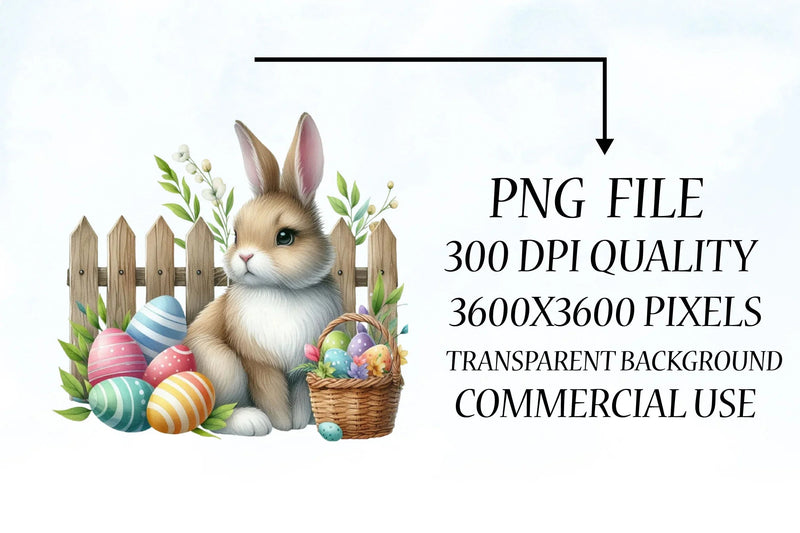 Easter Bunny Fence Clipart Bundle - CraftNest - Digital Crafting and Art