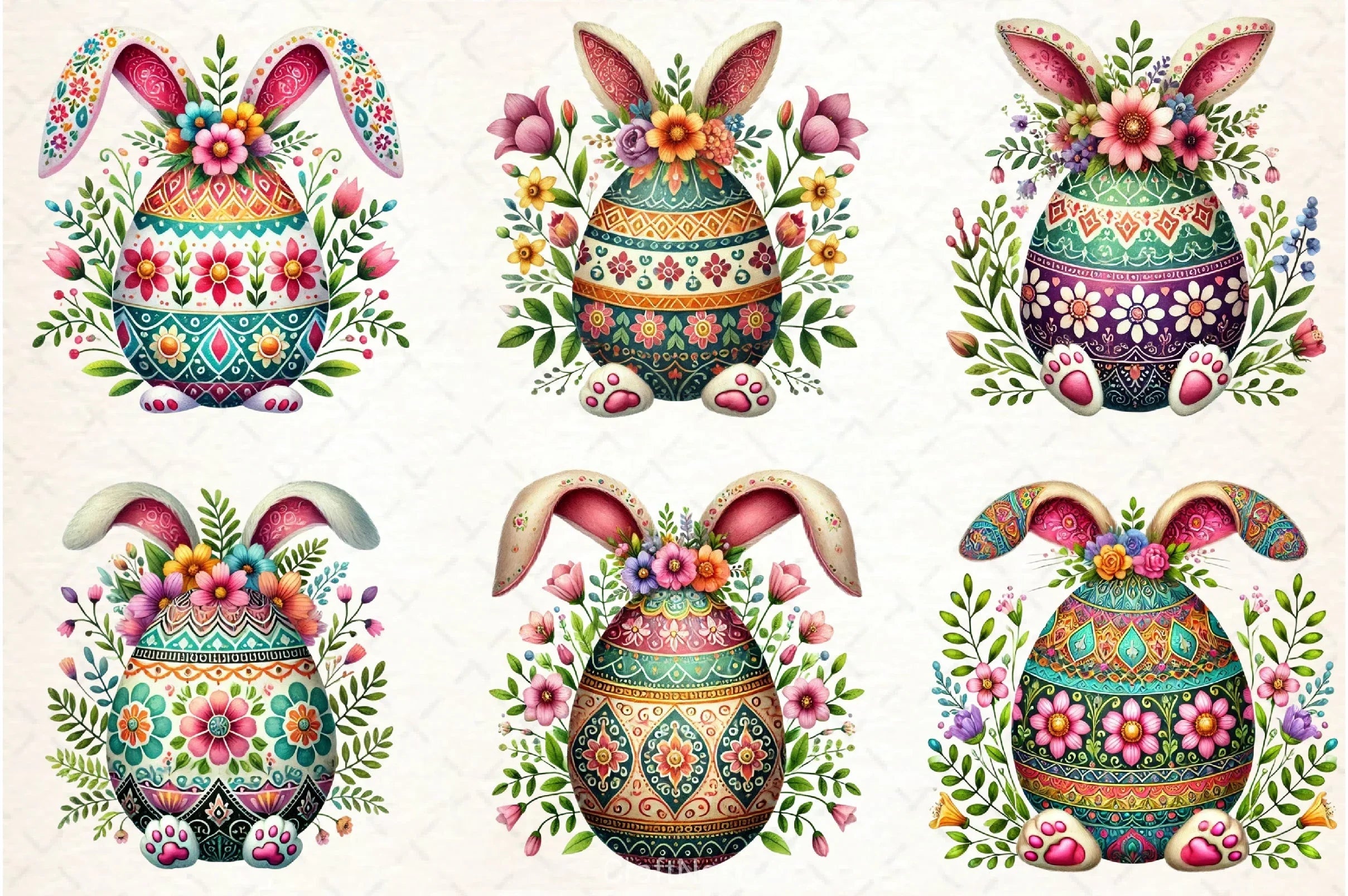 Spring Easter Egg Clipart Bundle - CraftNest - Digital Crafting and Art