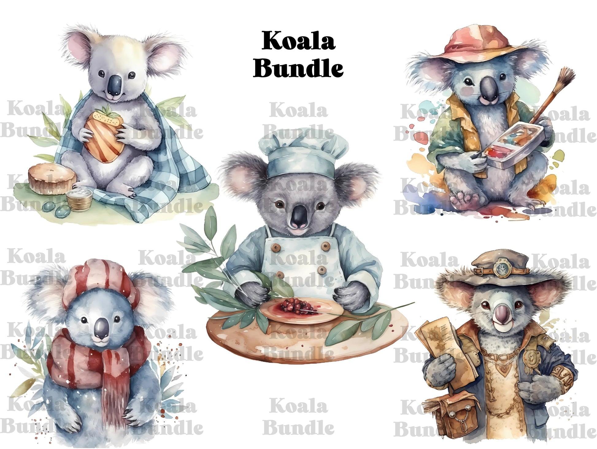 Koalas Clipart - CraftNest