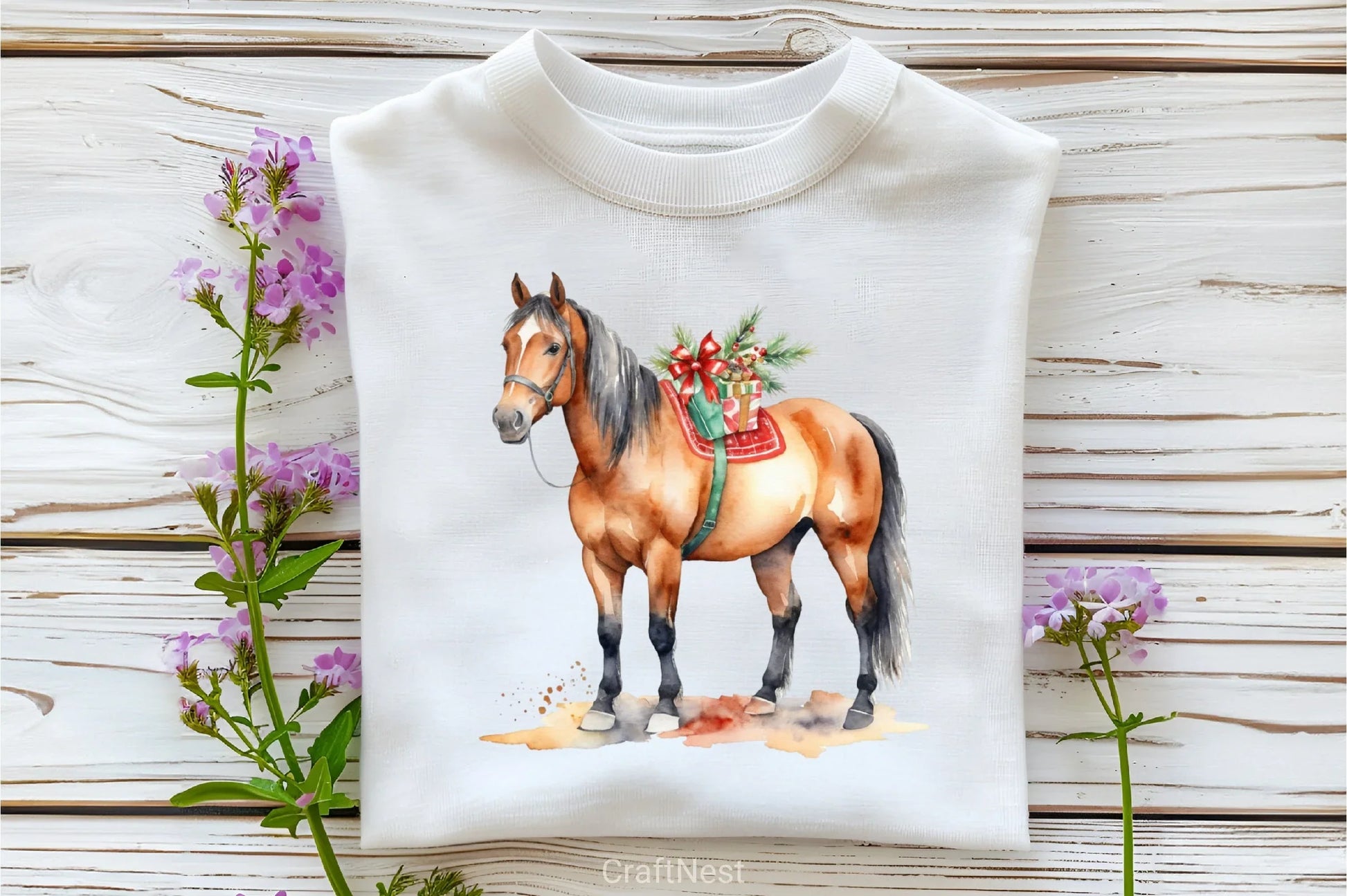 Christmas Horse Clipart Bundle - CraftNest - Digital Crafting and Art