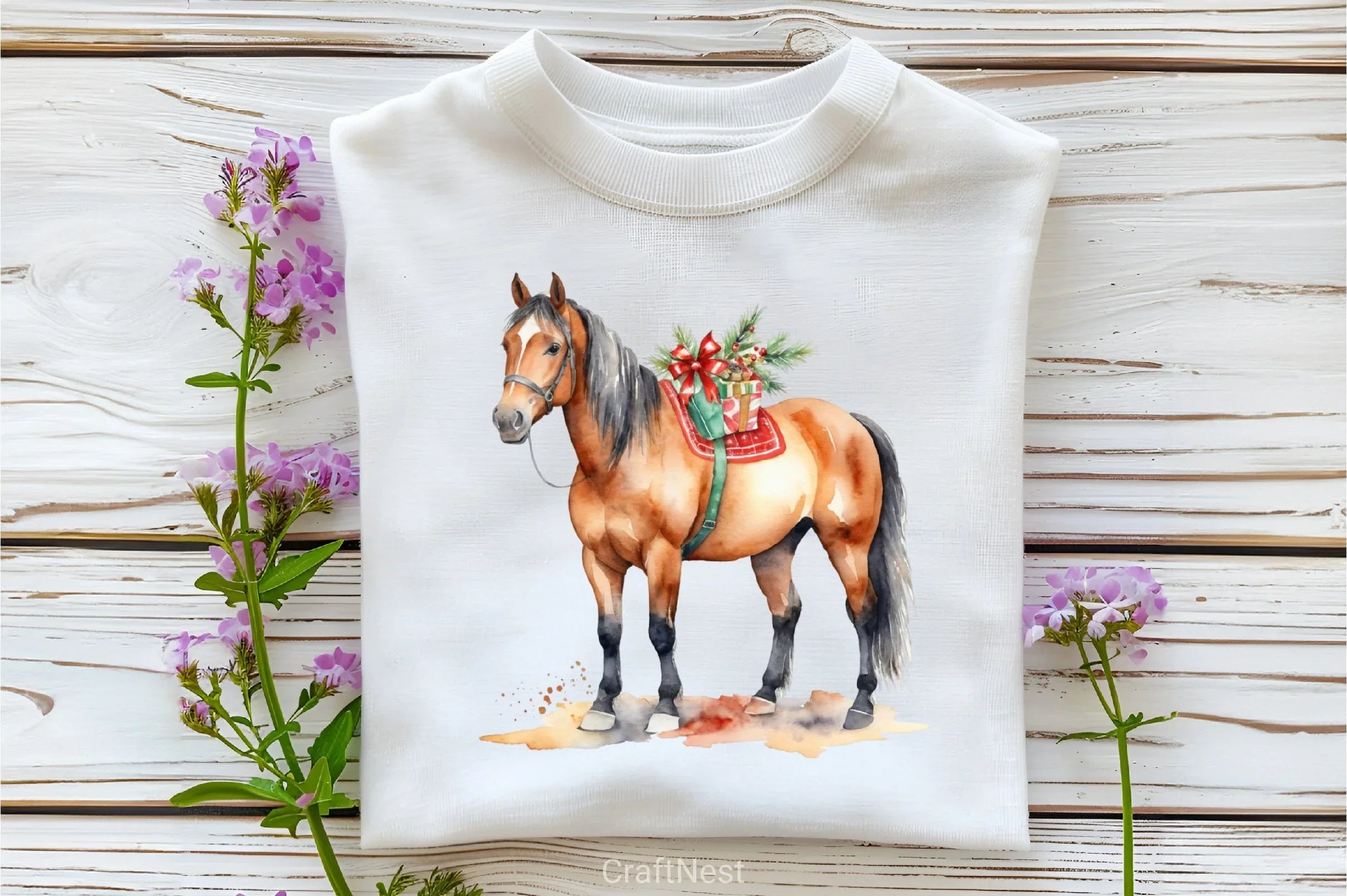 Christmas Horse Clipart Bundle - CraftNest - Digital Crafting and Art