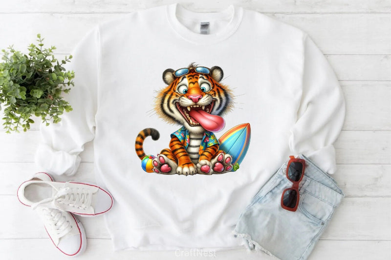 Funny Crazy Tiger Clipart Bundle - CraftNest - Digital Crafting and Art