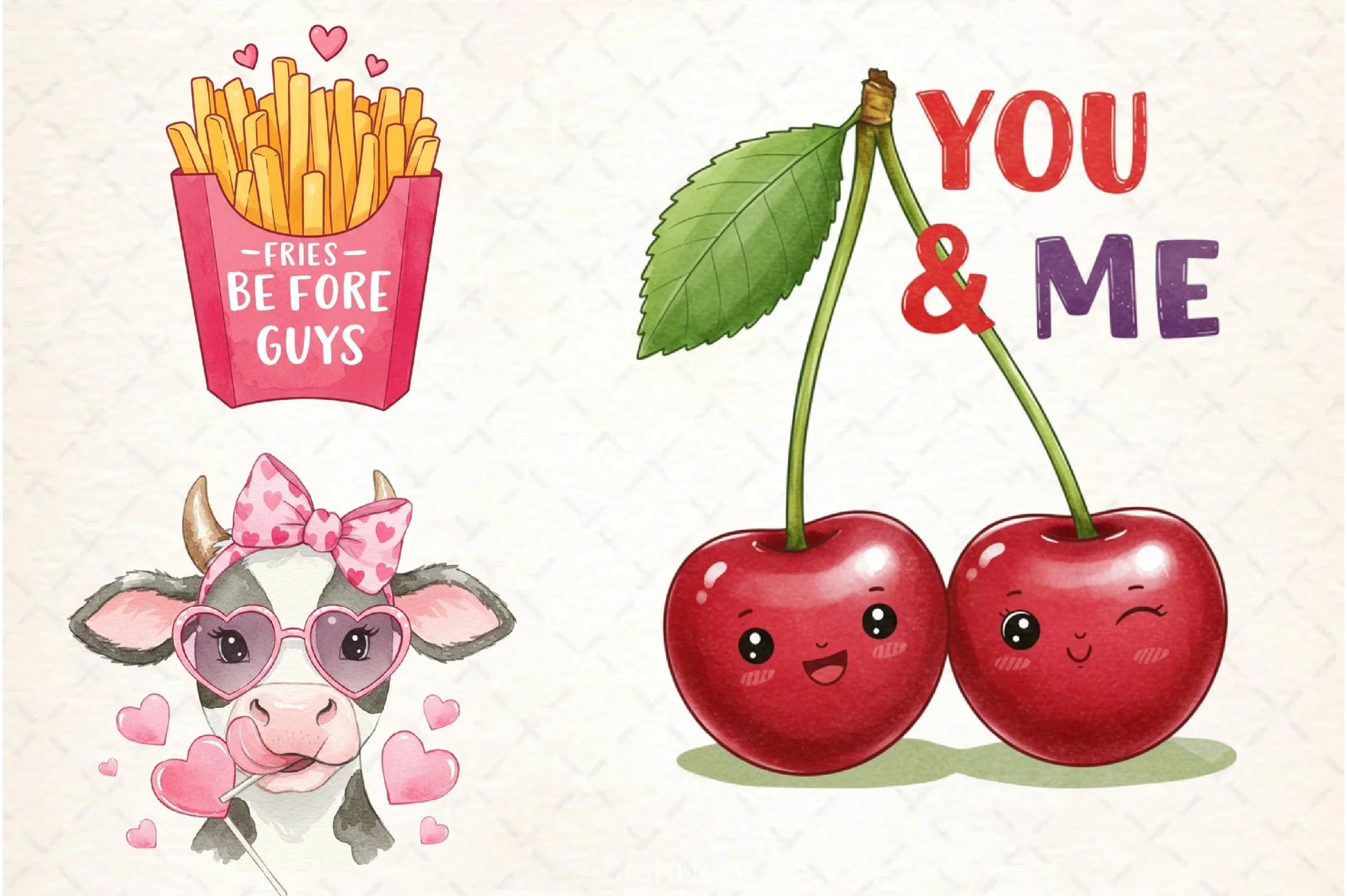 Retro Valentine Clipart Bundle - CraftNest - Digital Crafting and Art