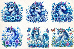 Flower Unicorn Clipart Bundle - CraftNest - Digital Crafting and Art