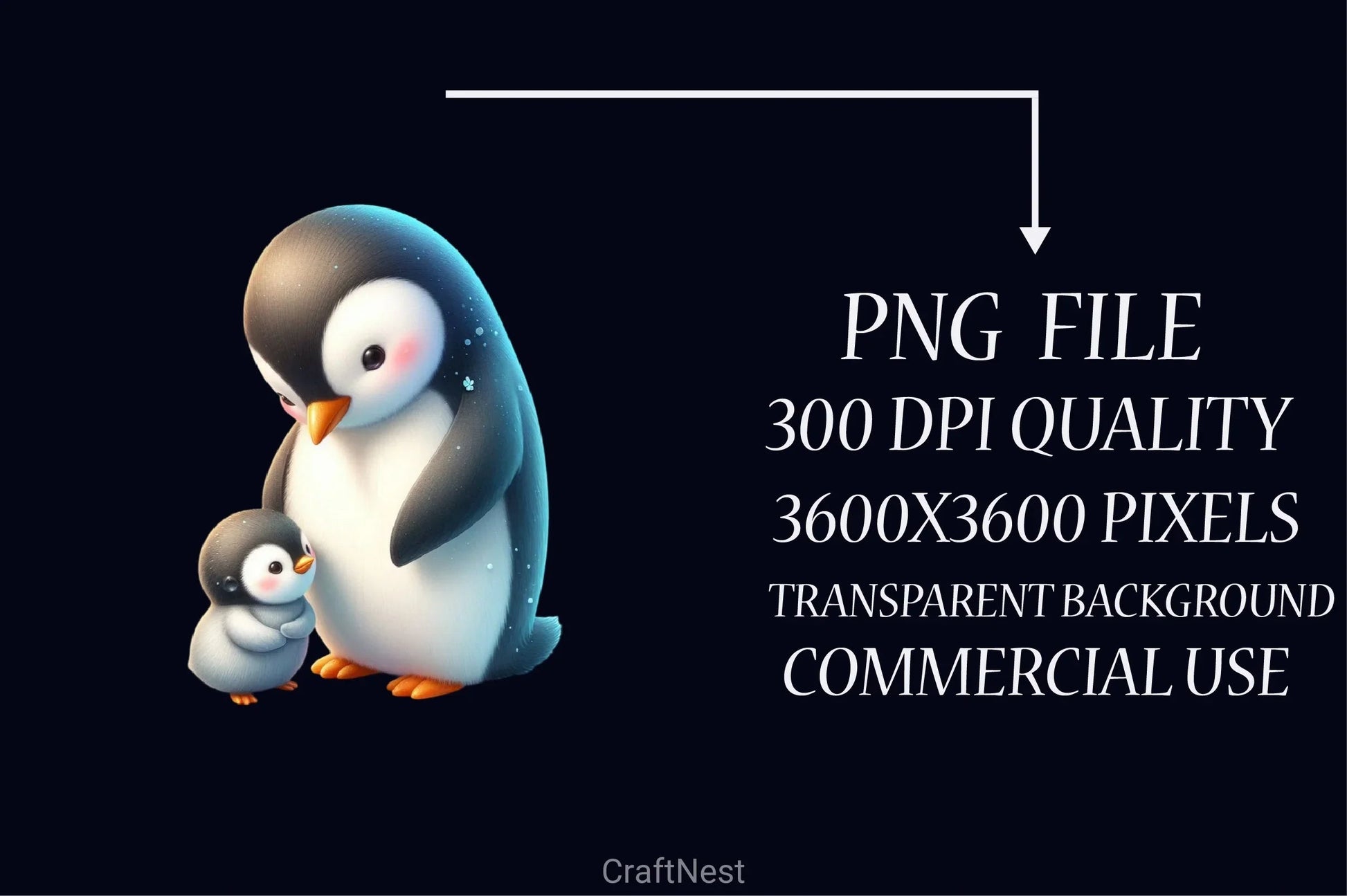 Mother's Day Penguin Clipart Bundle - CraftNest - Digital Crafting and Art