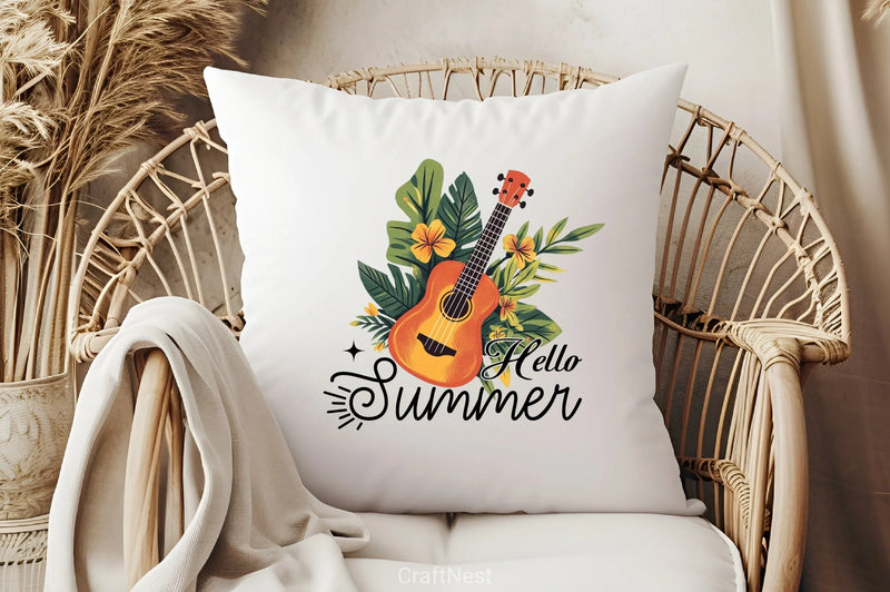 Hello Summer Guitar Clipart Bundle - CraftNest - Digital Crafting and Art