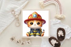 Kitten Firefighter Clipart Bundle - CraftNest - Digital Crafting and Art