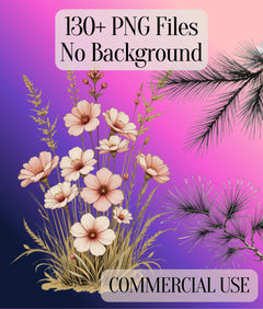 Japandi Botanical Clipart Bundle - CraftNest - Digital Crafting and Art
