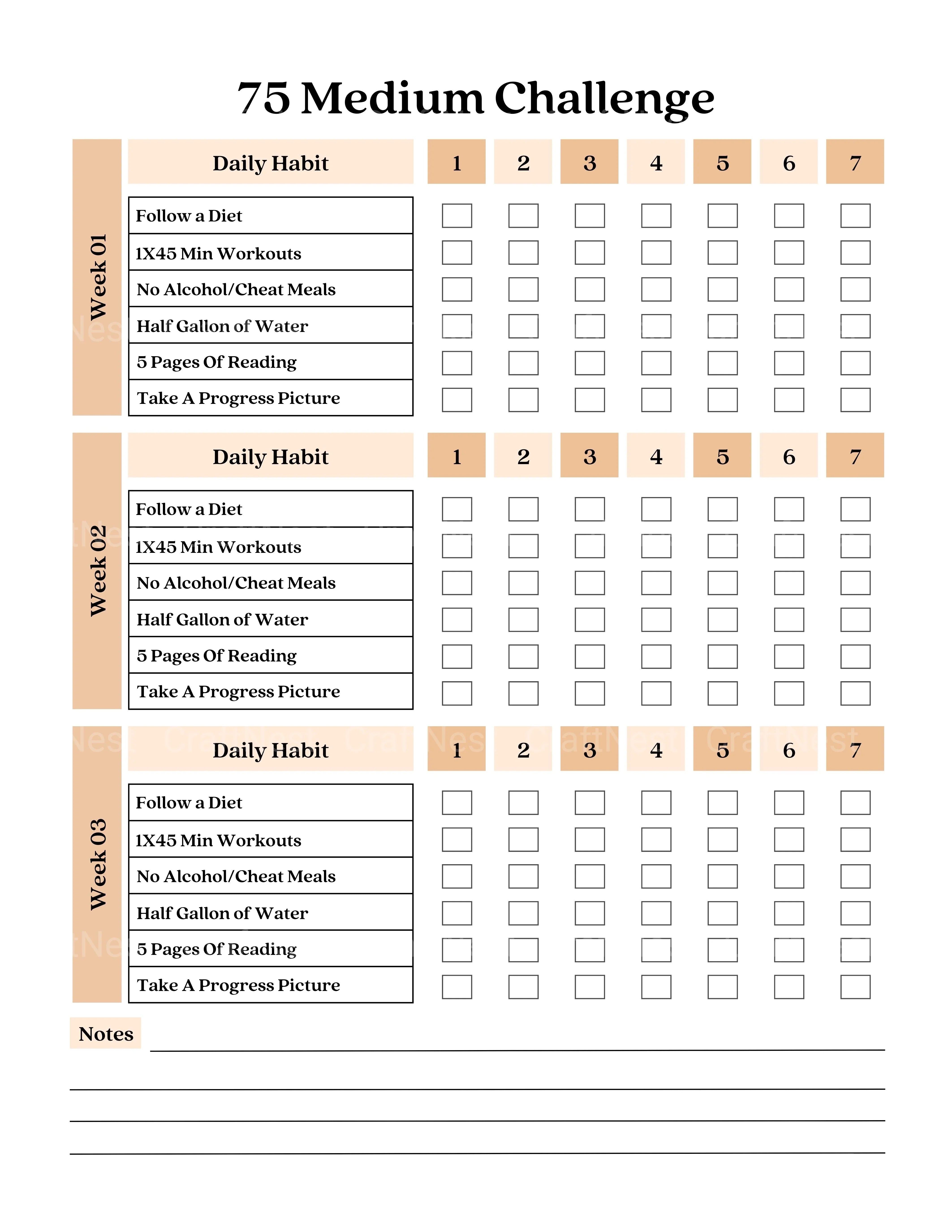 Medium Challenge Tracker: Stay Organized and Motivated - CraftNest - Digital Crafting and Art