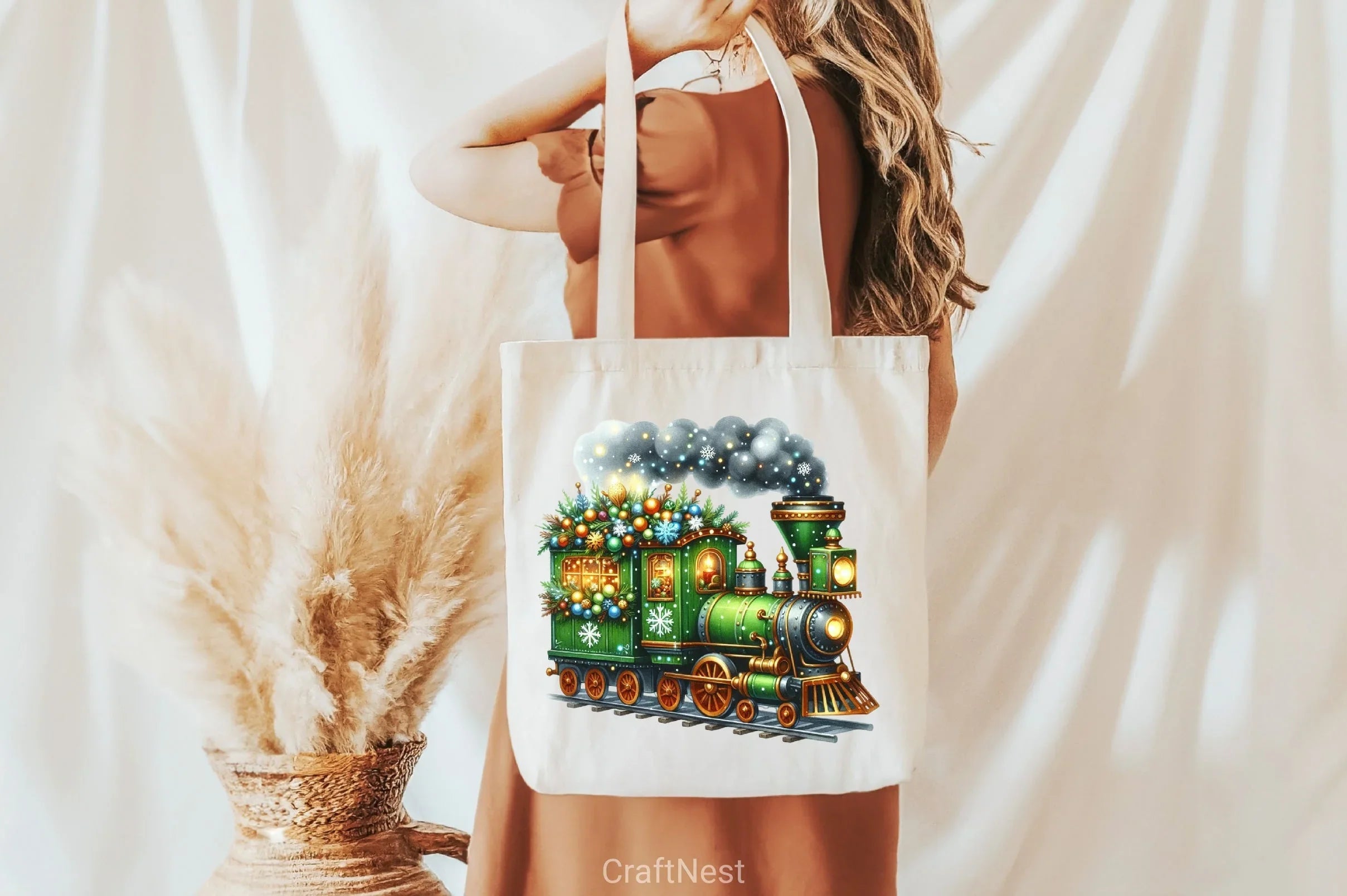 Christmas Vintage Train Clipart Bundle - CraftNest - Digital Crafting and Art