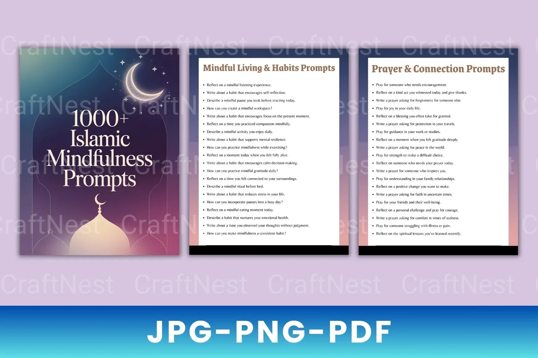 Islamic Mindfulness Prompts for Spiritual Growth - CraftNest - Digital Crafting and Art