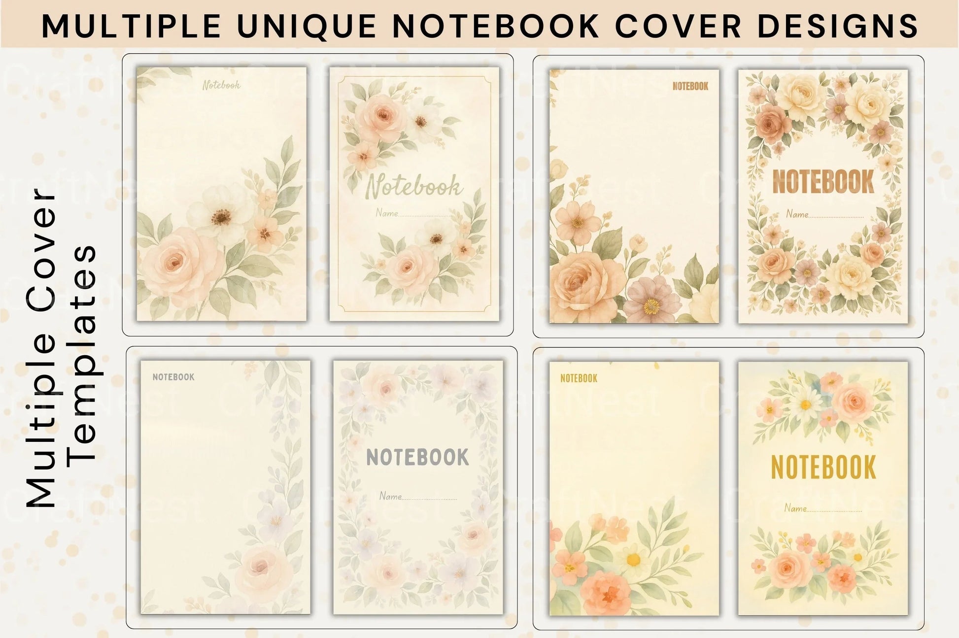 Stylish Notebook Cover Design - CraftNest - Digital Crafting and Art