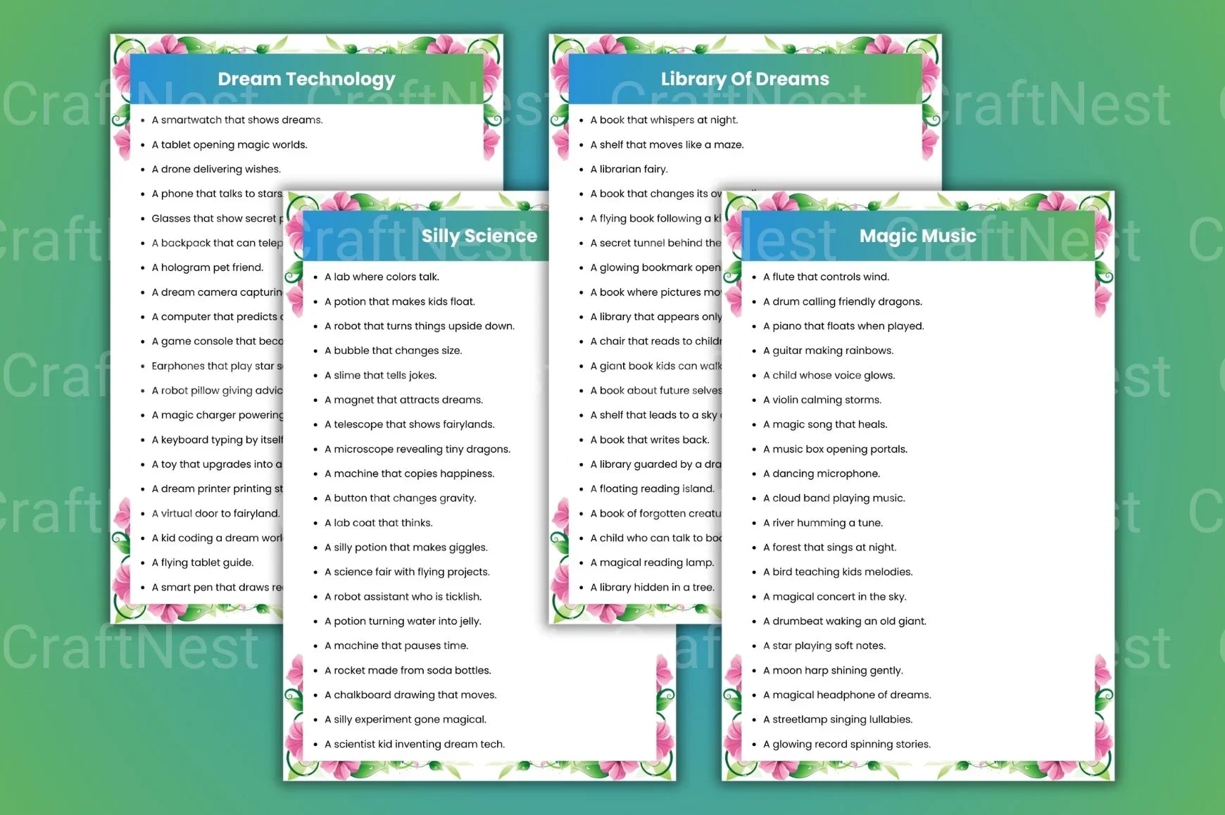 Kids Dream Prompts for Creative Inspiration - CraftNest - Digital Crafting and Art