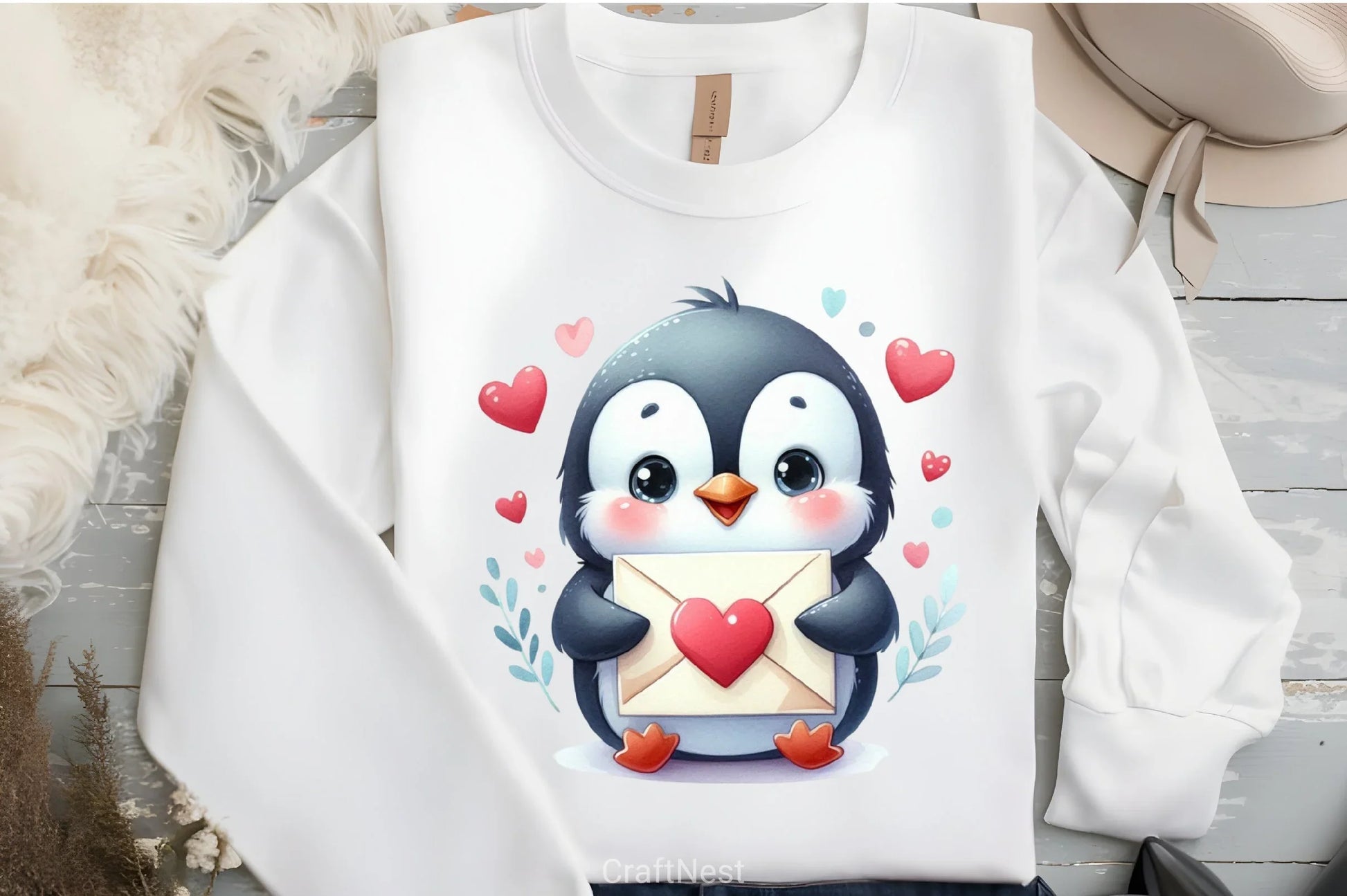 Valentine Penguin Clipart Bundle - CraftNest - Digital Crafting and Art