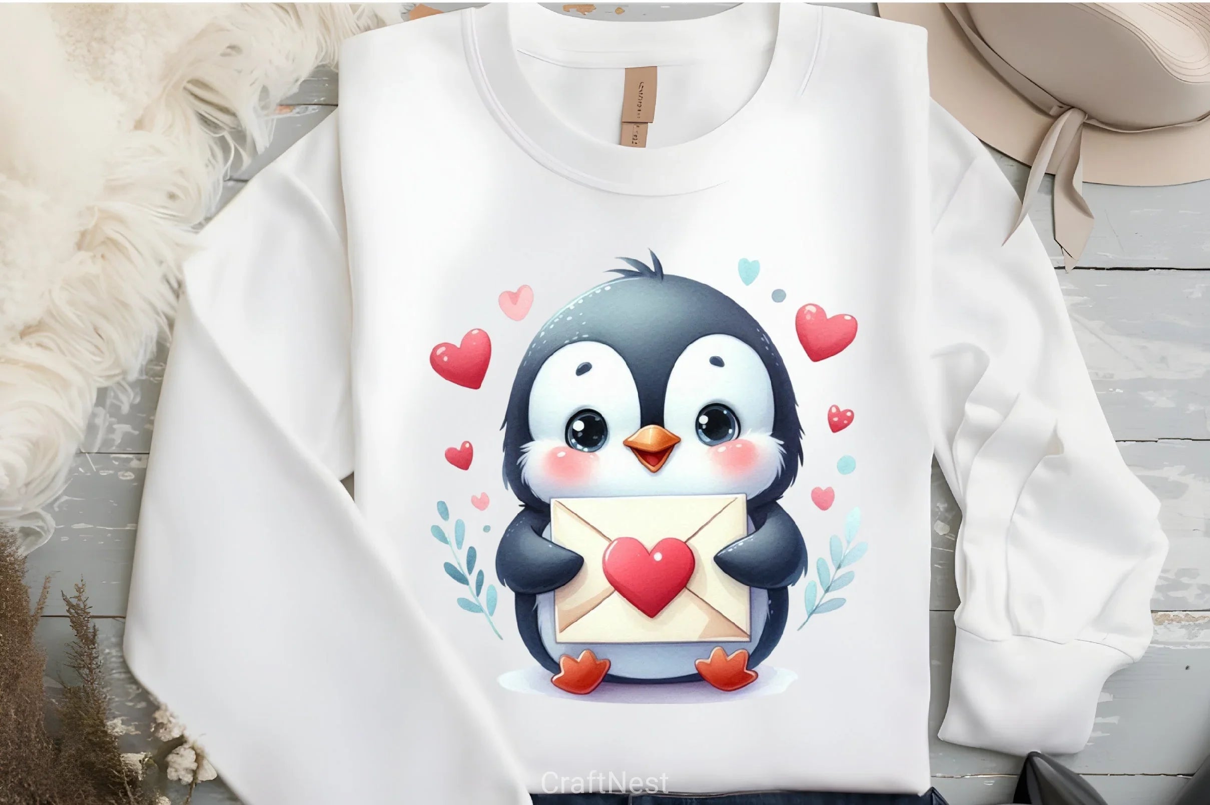 Valentine Penguin Clipart Bundle - CraftNest - Digital Crafting and Art