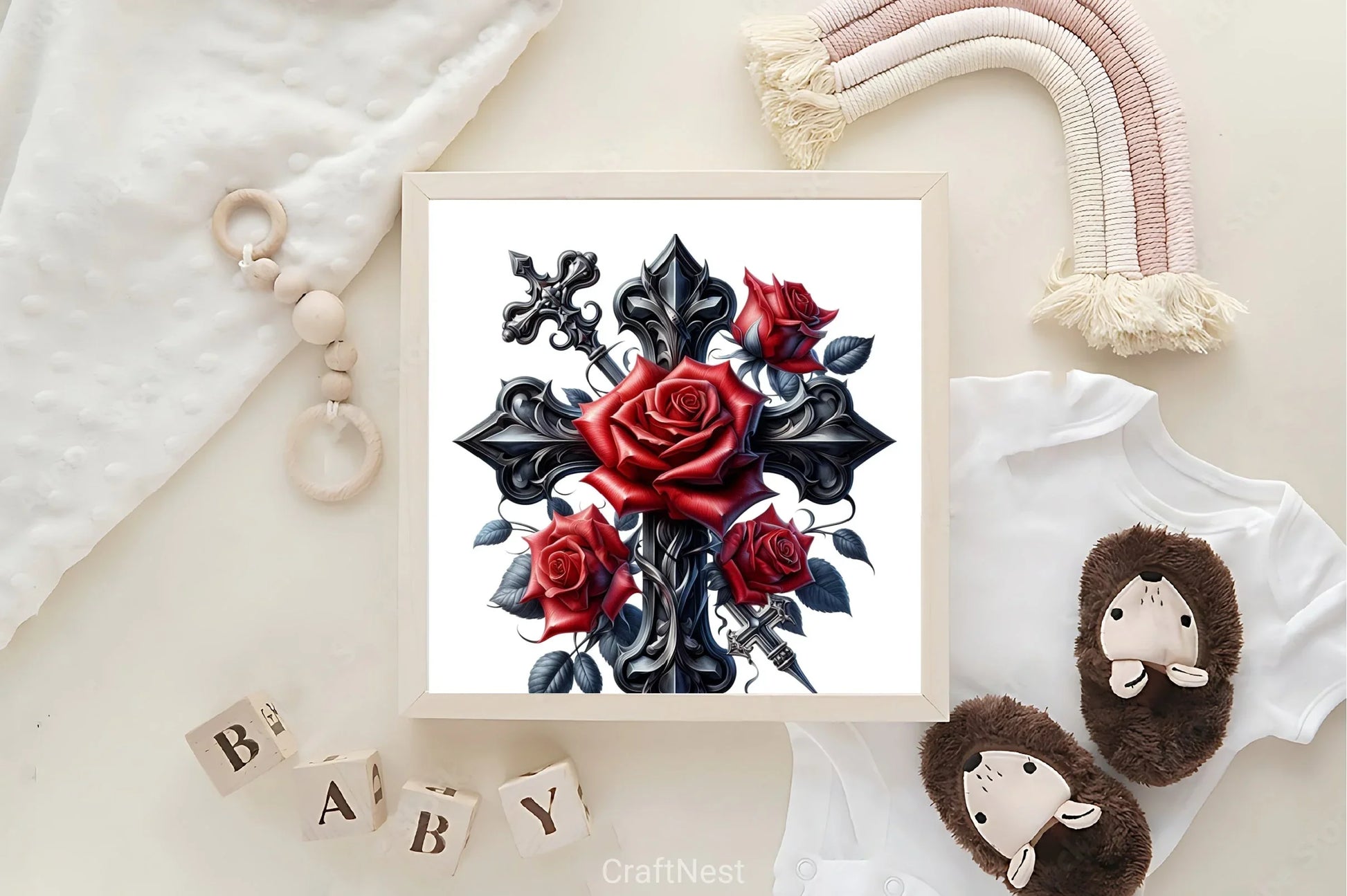 Gothic Cross & Rose Clipart Bundle - CraftNest - Digital Crafting and Art