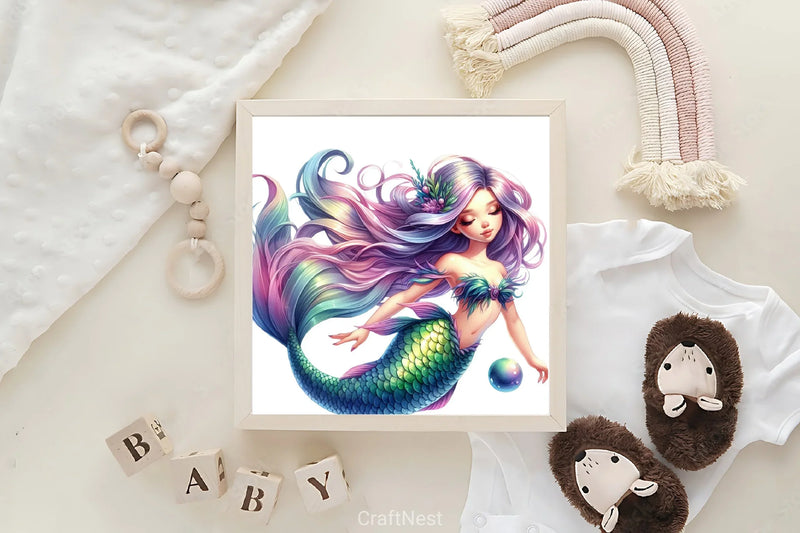 Mermaid Clipart Bundle - CraftNest - Digital Crafting and Art