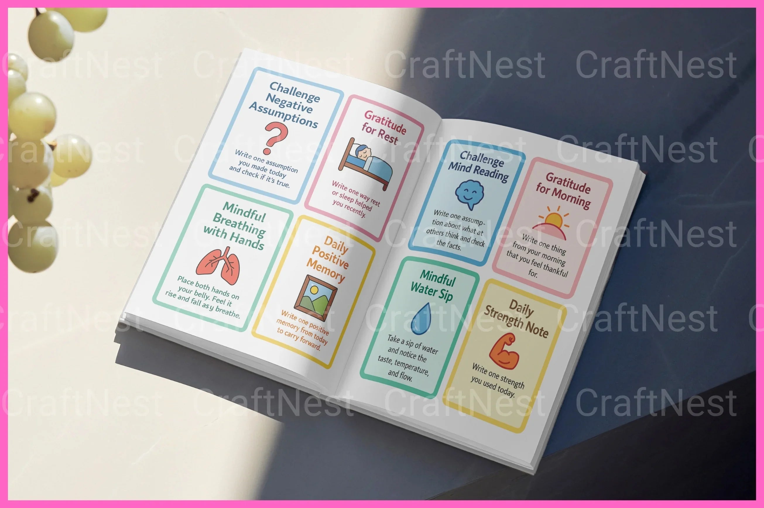 Everyday Wellness CBT Cards for Mental Health - CraftNest - Digital Crafting and Art