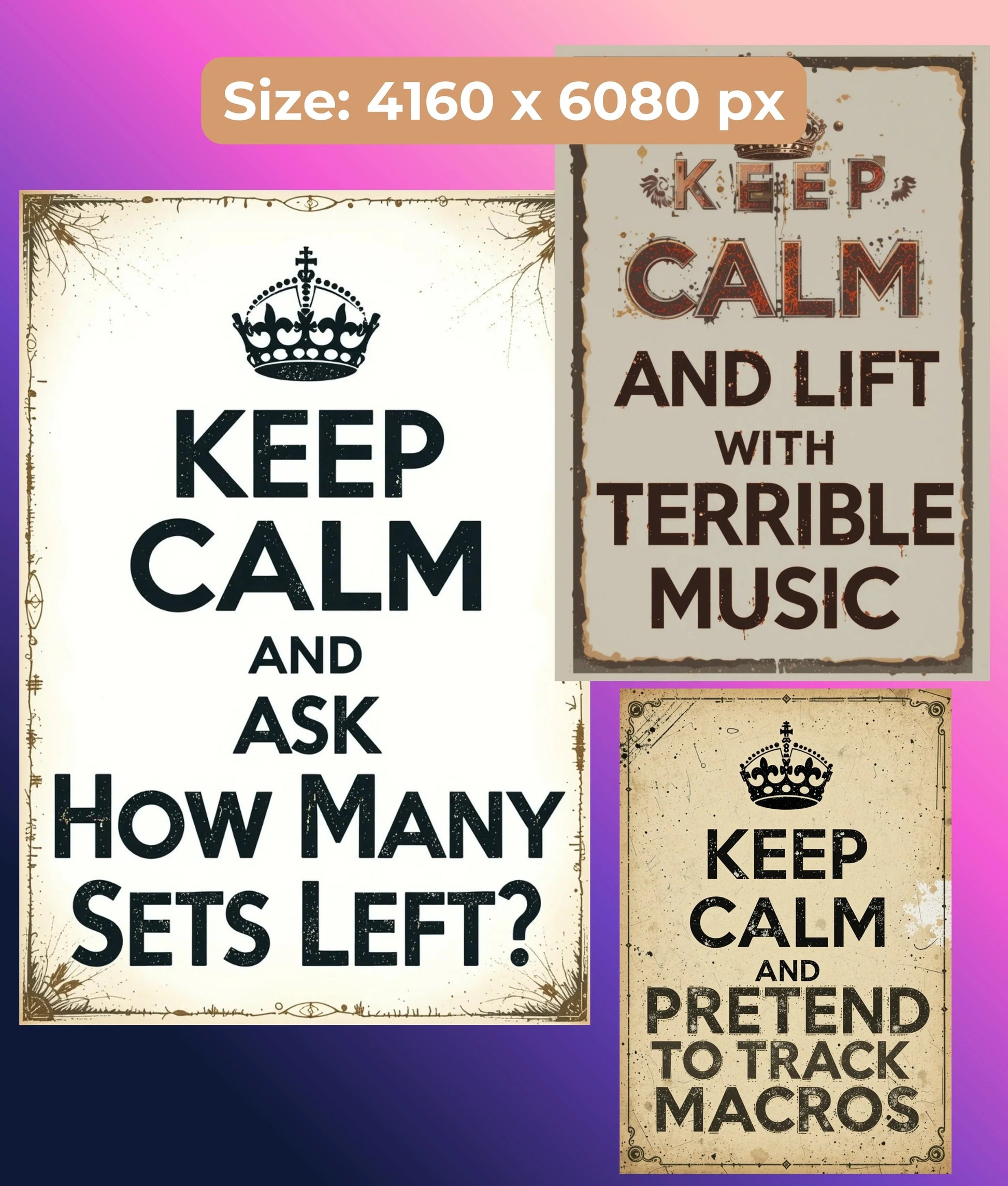GYM Wall Art Collection - CraftNest - Digital Crafting and Art